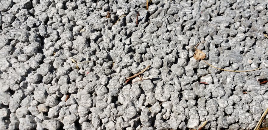 Close up photo showing permeable pavement