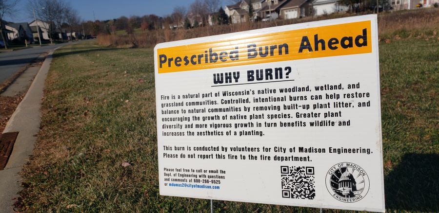 Example of a sign that may be posted when a prescribed burn is underway.