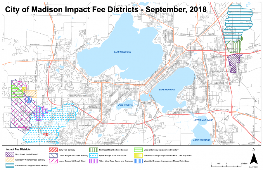 Map of Impact Fee Districts