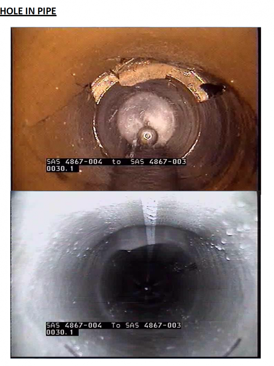 Hole in the pipe