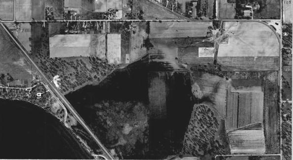 1950 Aerial Image of Warner Lagoon