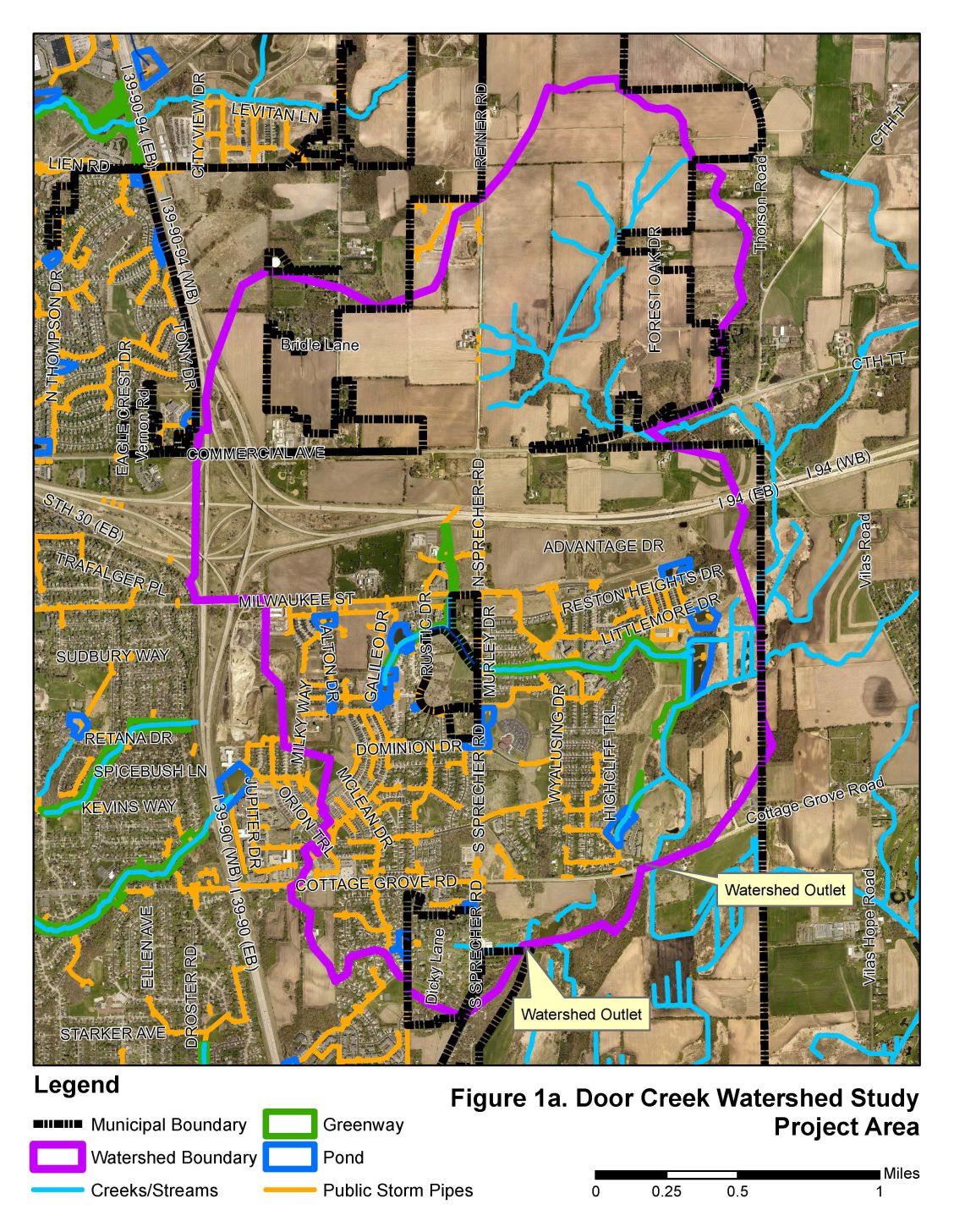 Door Creek Watershed Study Map