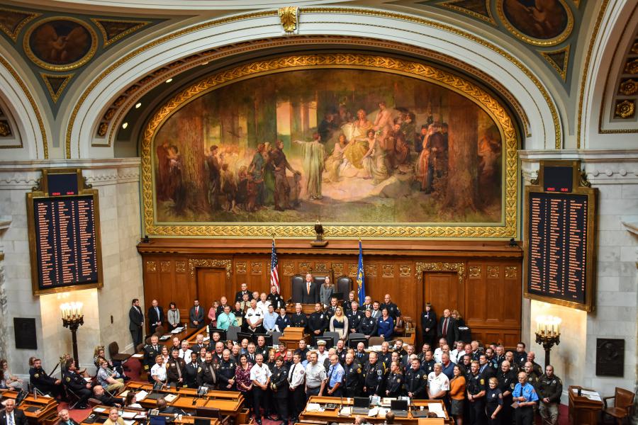 First Responders On State Assembly Floor