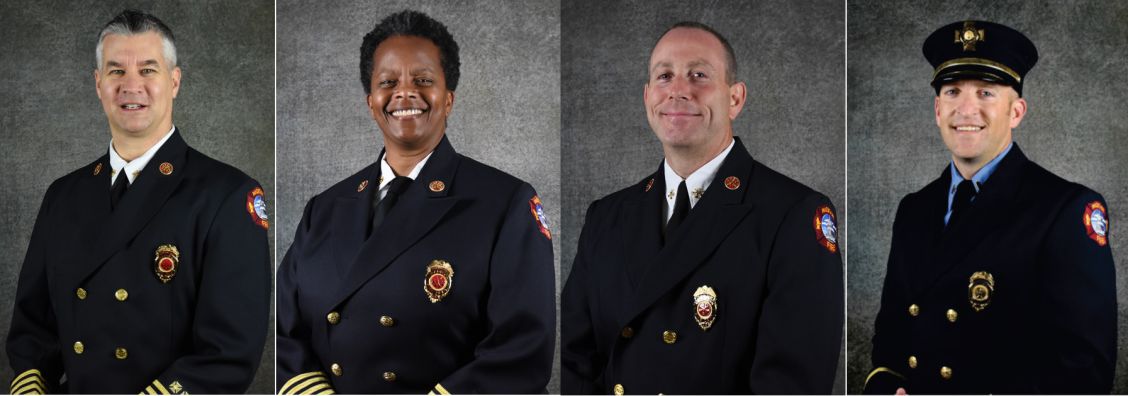 Fire Chief finalists Scott Bavery, Tracy Burrus, Chris Carbon, Theodore Higgins