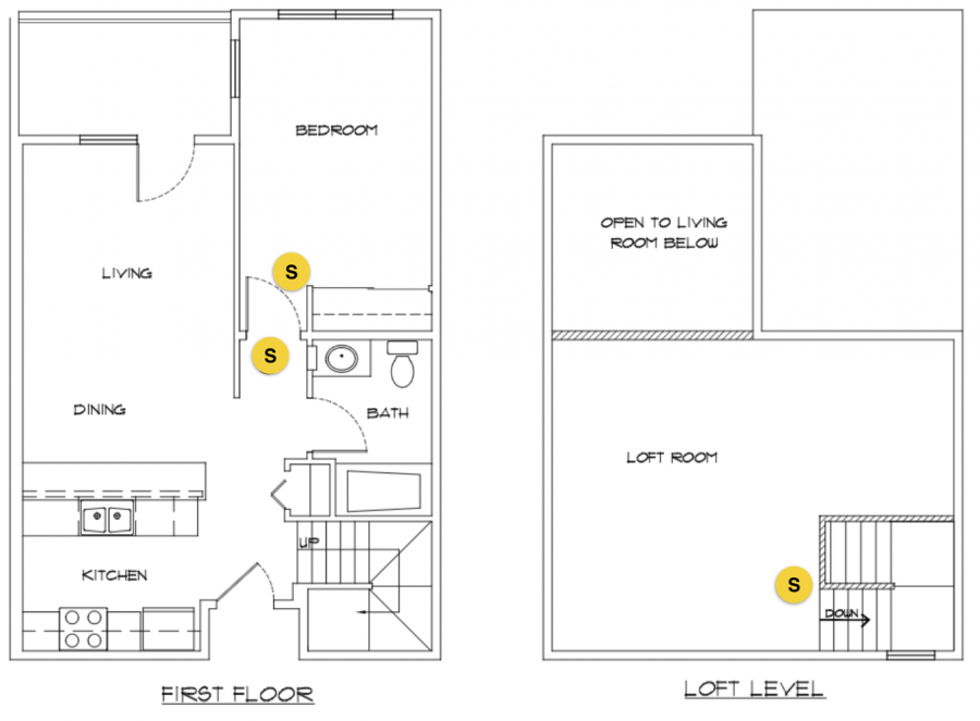 Loft apartment with no bedroom at loft level
