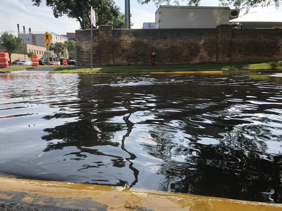 Flooding from August 2018 near Breese Stevens Field and North Brearly Street.