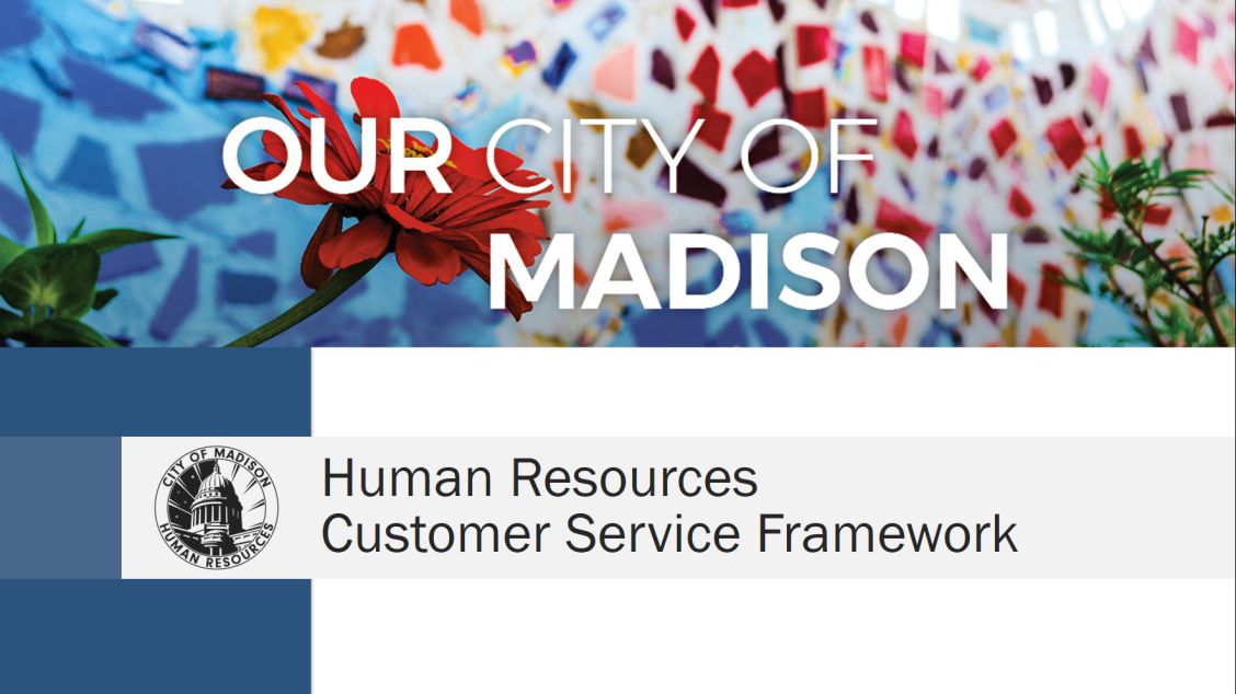 Screen Capture of the Titel Slide for the Customer Service Framework