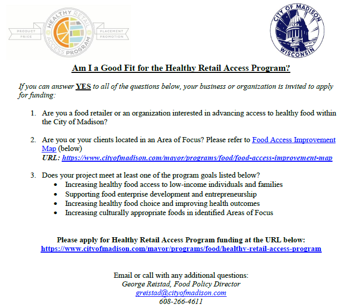 Are You a Good Fit for Healthy Retail Access Program Funding?
