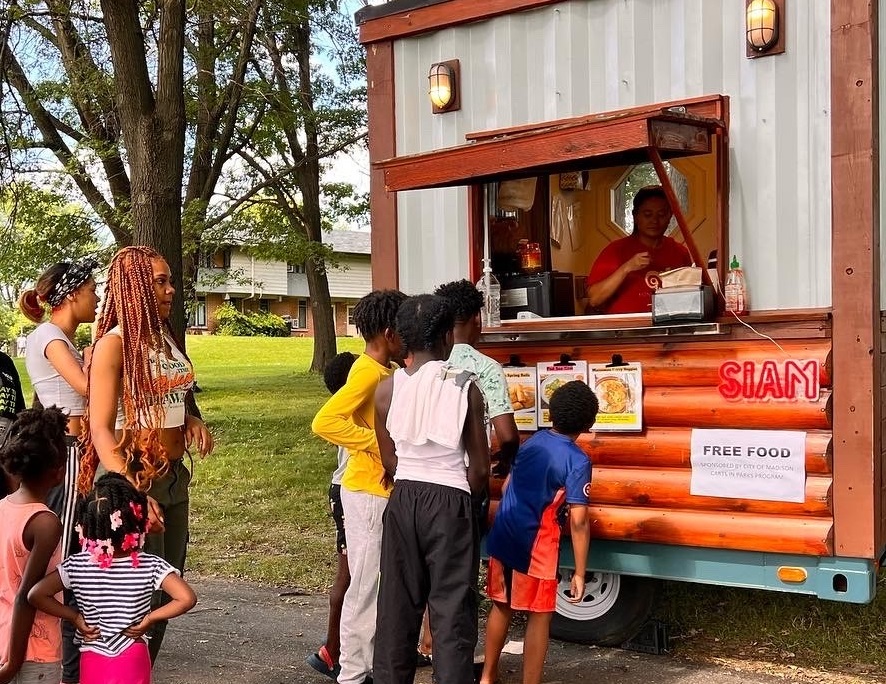 Food cart at Parks Alive event