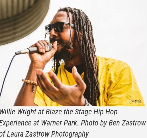 Willie Wright at Blaze the Stage Hip Hop Experience at Warner Park. Photo by Ben Zastrow of Laura Zastrow Photography