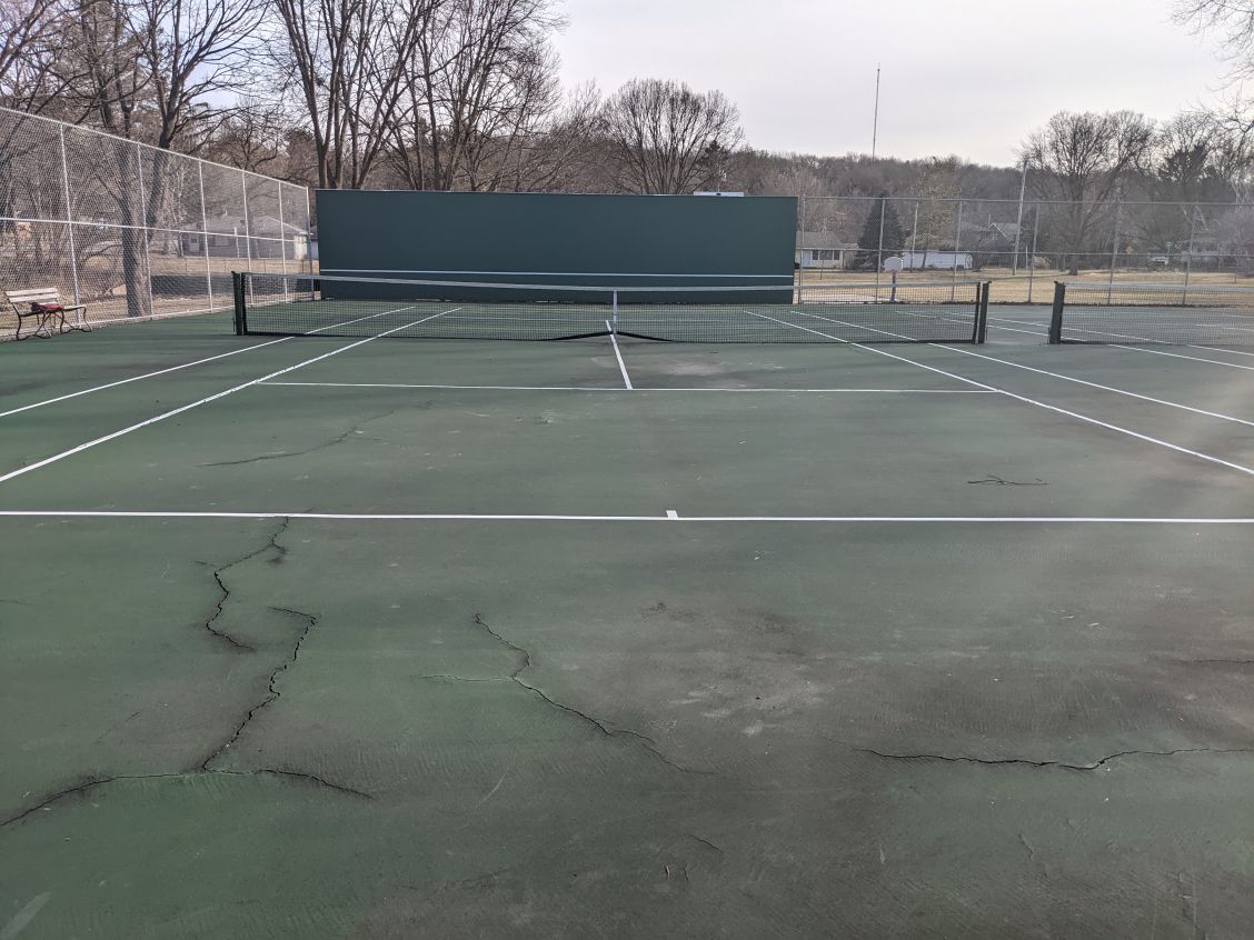 a picture of Bordner Park tennis courts in fall 2022