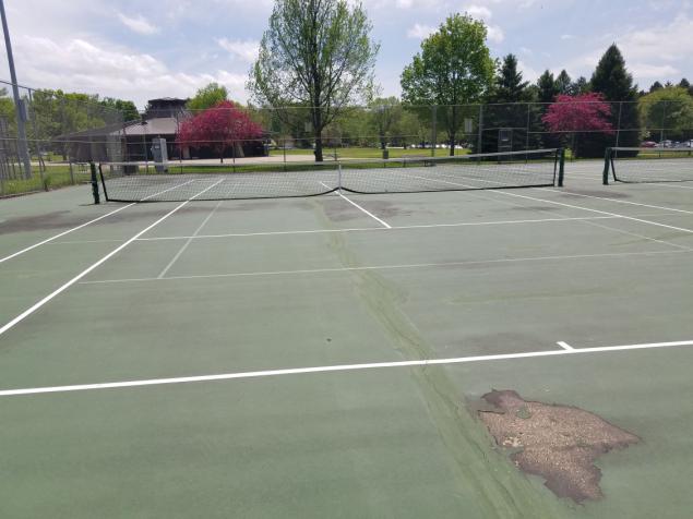 Photograph of the tennis courts taken in 2019