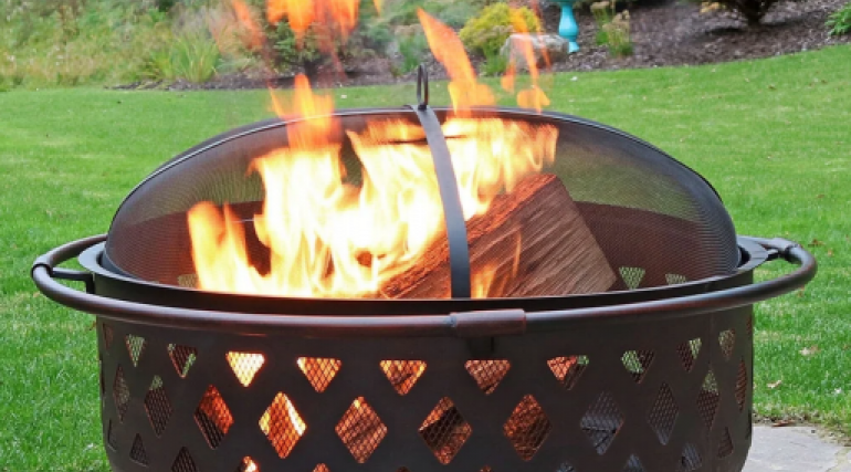 fire burning in a legal fire pit