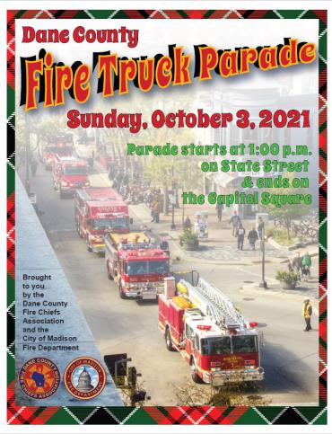 2021 Fire Truck Parade poster