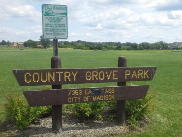 Country Grove Park sign