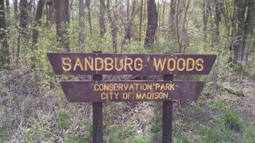 sandburg woods park id sign