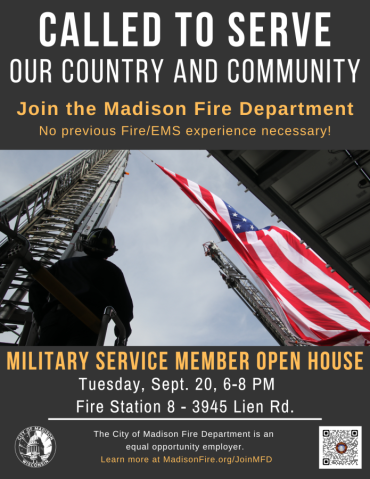 Military Service Member Recruitment Open House flyer
