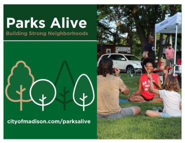 Parks Alive postcard 2023 image