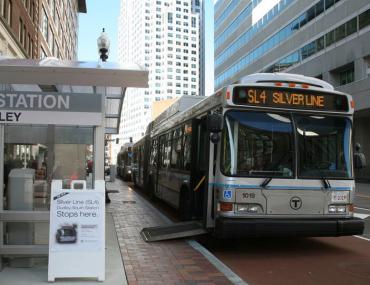 Bus Rapid Transit vehicle used in Boston, MA