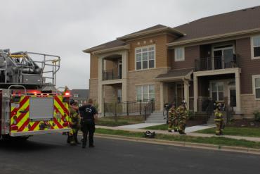 Fire crews respond to The Landing Apartments