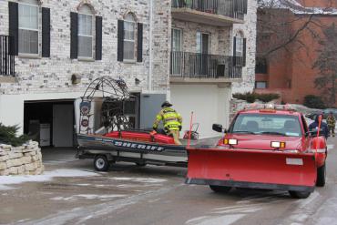 wide shot of air boat ventilation process