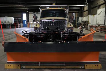 this is a picture of the dual wing plow truck.