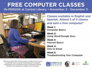 Sign up to take free computer classes between Nov. 2 - Dec. 11 and you can earn a free computer