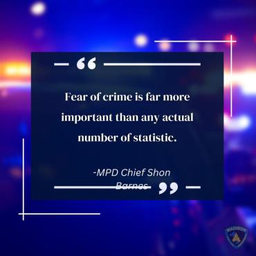 Chief Shon Barnes talks about the fear of crime in the 2023 State of Public Safety Address