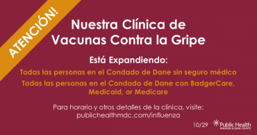Graphic in Spanish that details clinic change