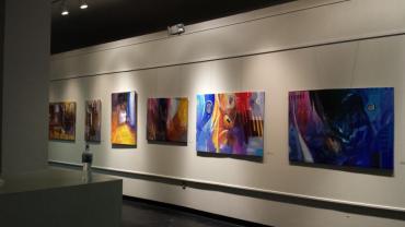 Image of Mark Buku's Paintings installed in Madison Municipal Building