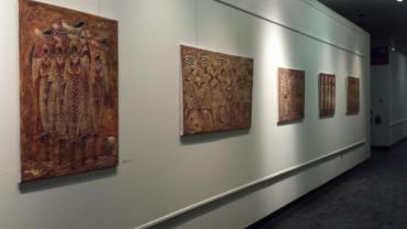 Image of Philip Kumah Paintings installed in Madison Municipal Building