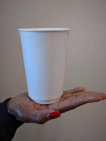 Behold! A paper cup that you can now recycle. It is empty. it is dry. It is okay for your green cart.