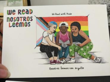 We Read with Pride postcard
