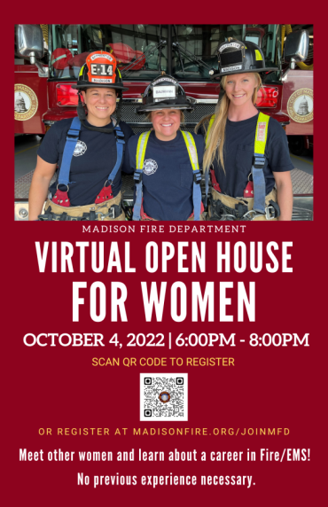 Virtual Open House for Women flyer
