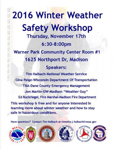 Winter Safety Workshop flier
