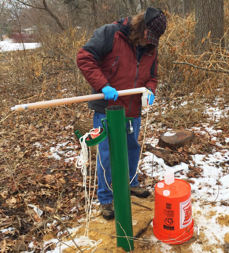 First samples are taken at monitoring well