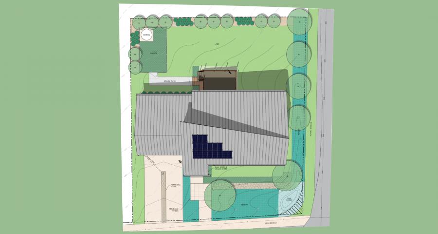 Water Conservation House site plan
