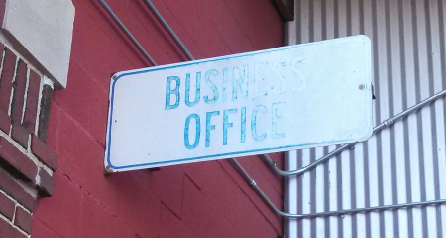 Business office sign