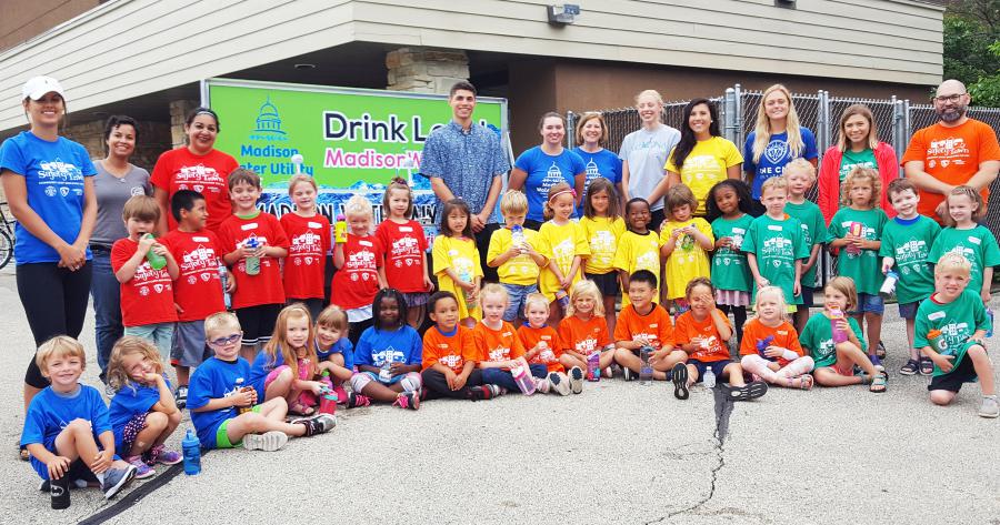 Water Wagon with kids at Safety Town