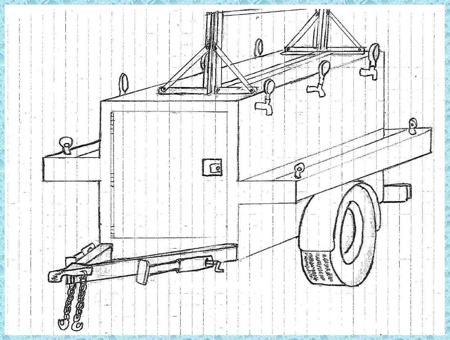 Crude first sketch of Water Wagon concept.