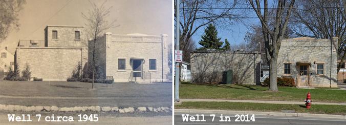 A look at well 7 in 1945 and today
