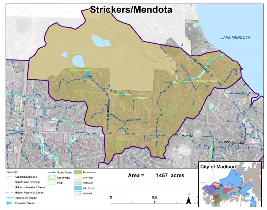 Strickers/Mendota Watershed Study Map