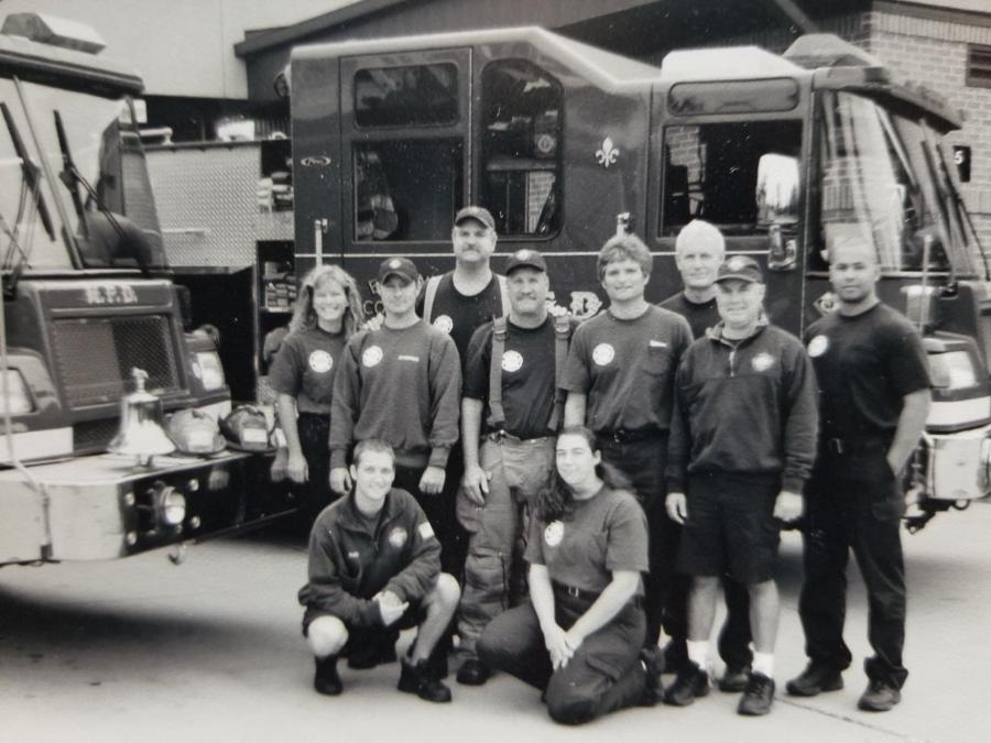 McCosky with his crew at Station 8 on Lien Road