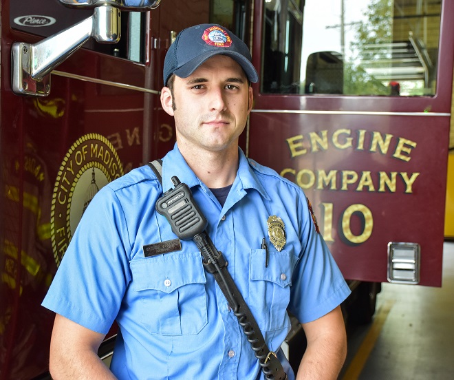 Firefighter Brennan Boughton