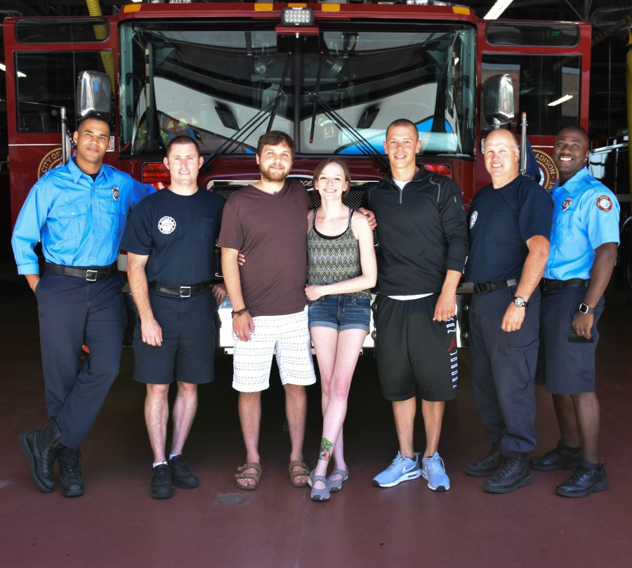Buhr Family and Station 1 responders