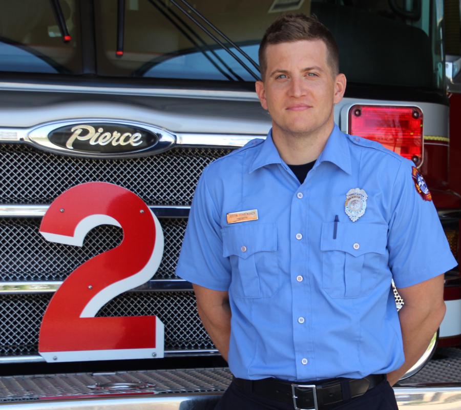 Firefighter Justin Fehrenbach