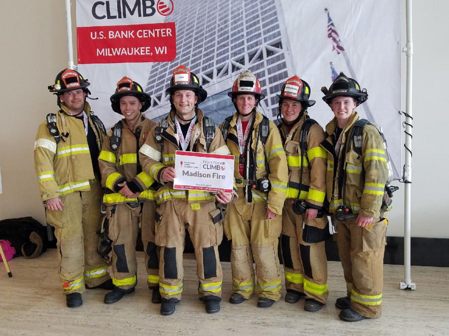 Team Madison Fire at Fight For Air Climb