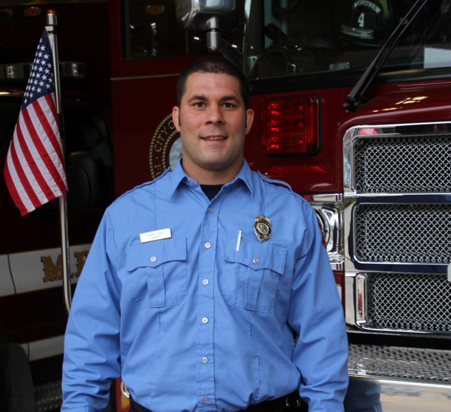 Firefighter Adam Lesser
