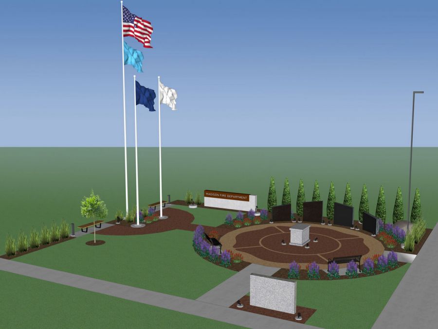 Digital rendering of future memorial