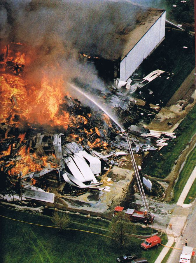 Central Storage fire from above